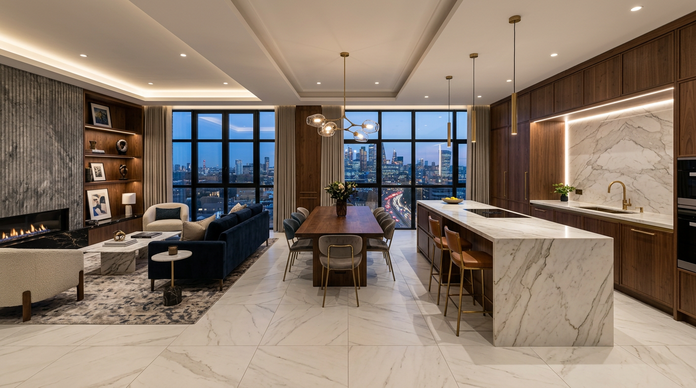 Премиальный интерьер после ремонта с дизайнерской отделкой